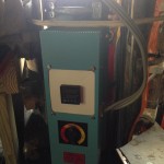 MY HEAT TREATING KILN. I REPLACED THE ORIGINAL KILN CONTROL WITH AN ELECTRONIC PID.